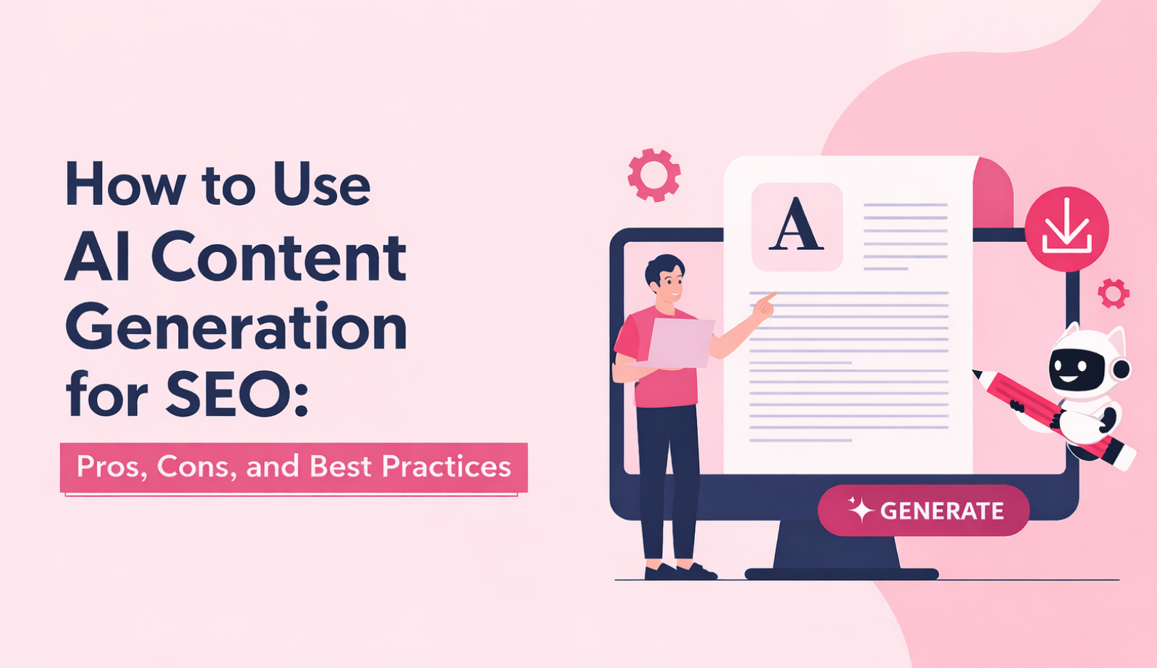 Content Generation Image How to Use AI Content Generation for SEO: Pros, Cons, and Best Practic ...