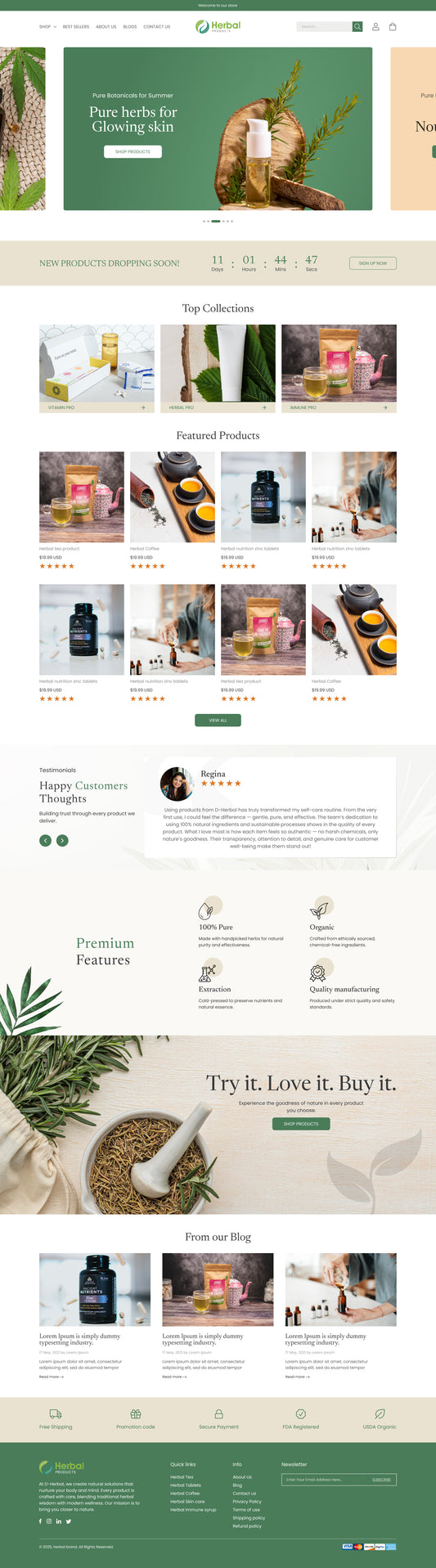 D-Herbal Shopify Theme
