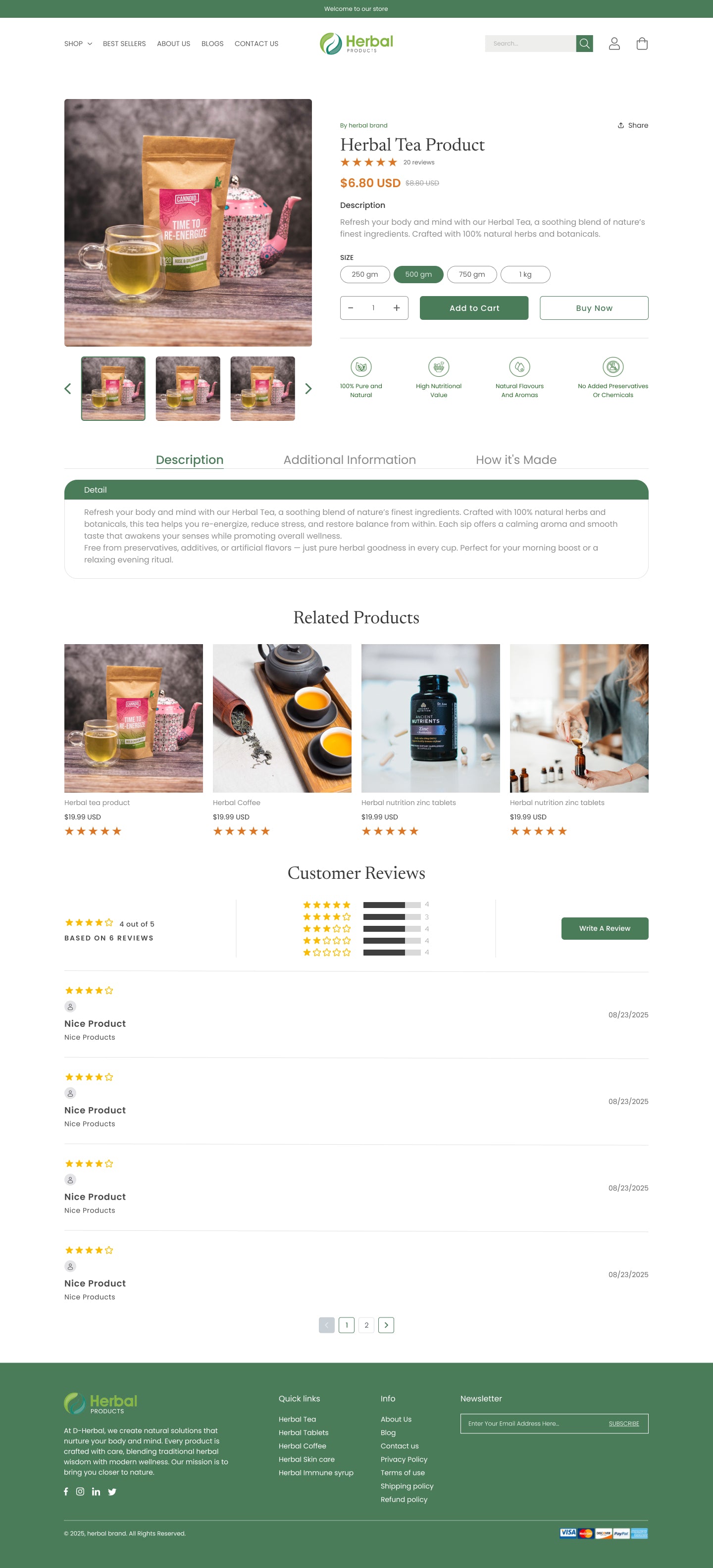 D-Herbal Shopify Theme