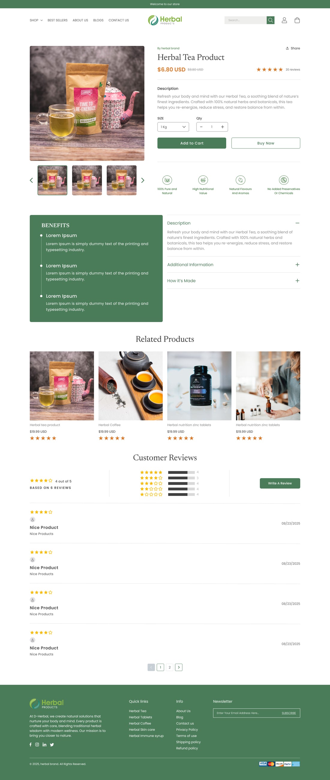 D-Herbal Shopify Theme