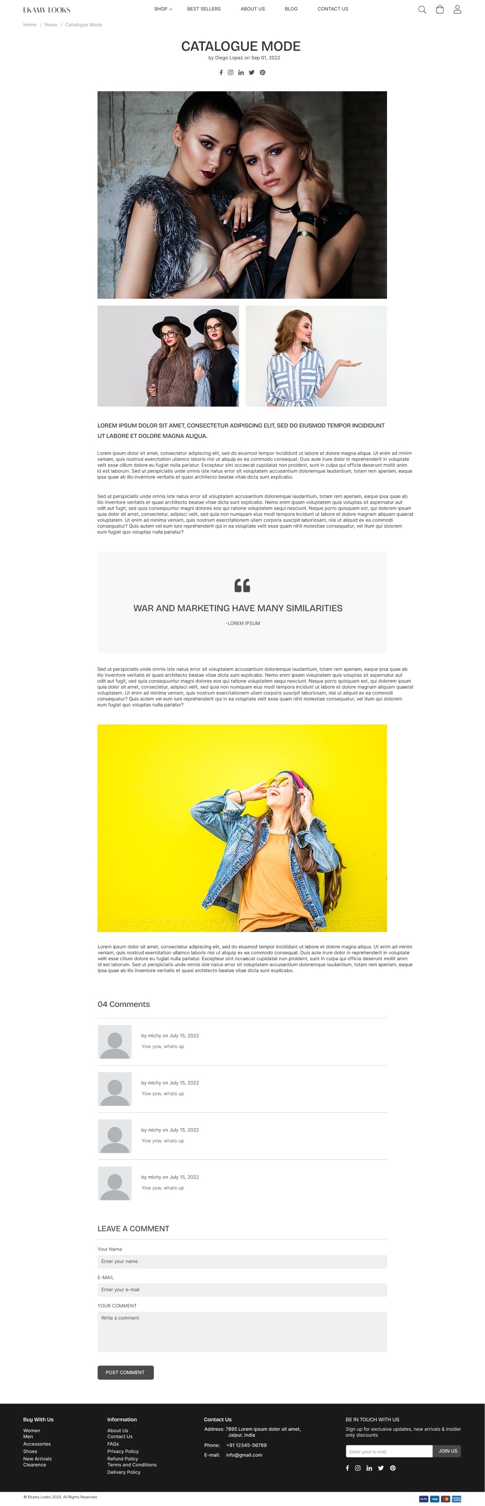 EKAMY LOOKS Shopify Theme