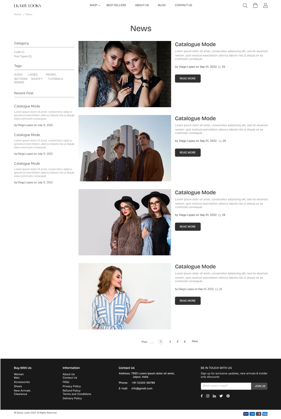 EKAMY LOOKS Shopify Theme