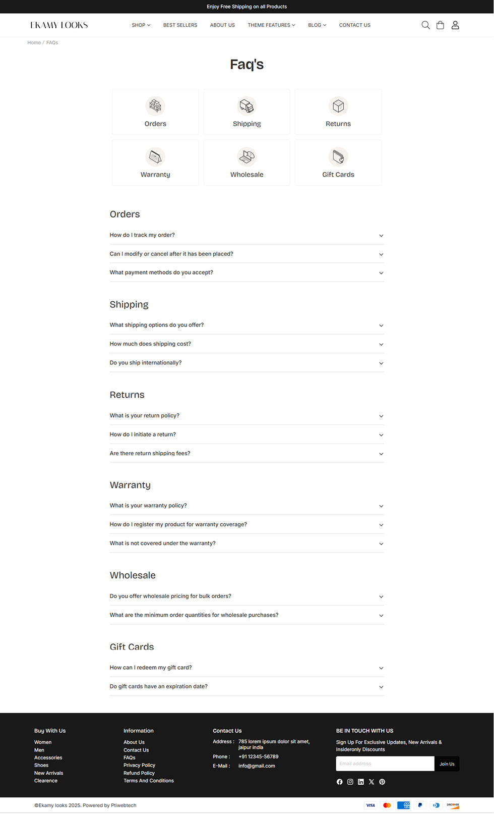 EKAMY LOOKS Shopify Theme