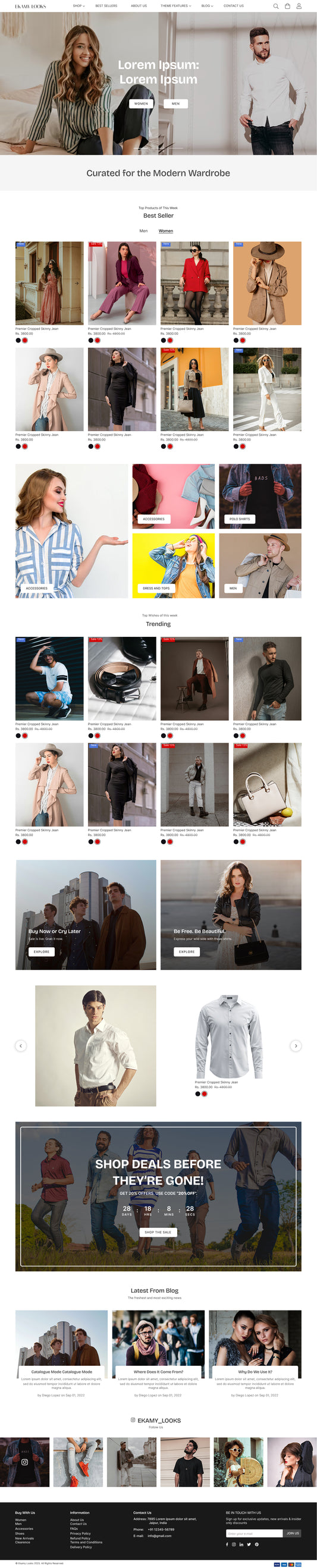 EKAMY LOOKS Shopify Theme